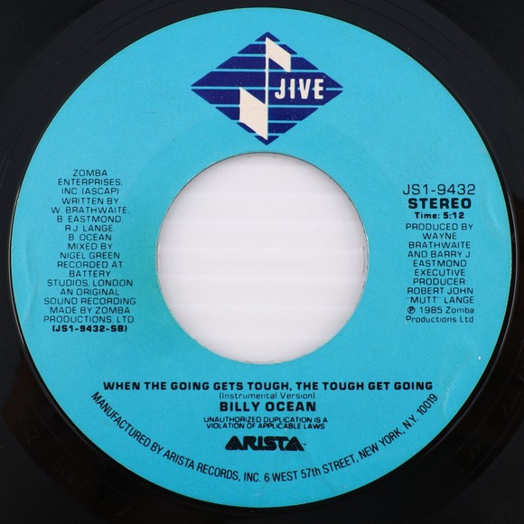 Billy Ocean, When The Going Gets Tough, The Tough Get Going 45 rpm Single Record - Picture 6 of 8